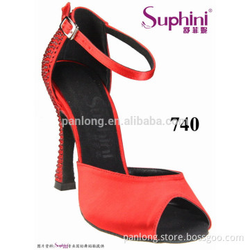 Red Sexy Beautiful Diamond Latin Salsa Dance Shoes